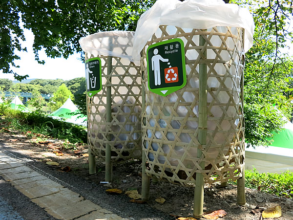 竹製ゴミ箱