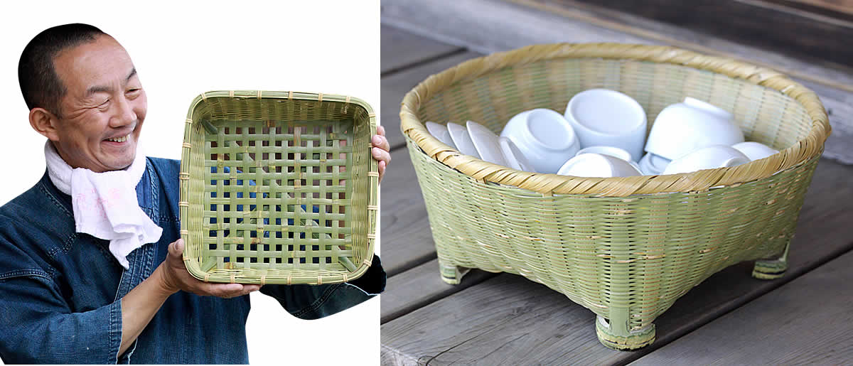 竹茶碗籠のある暮らし～食器の水切り、収納かごとしての魅力～ | 虎